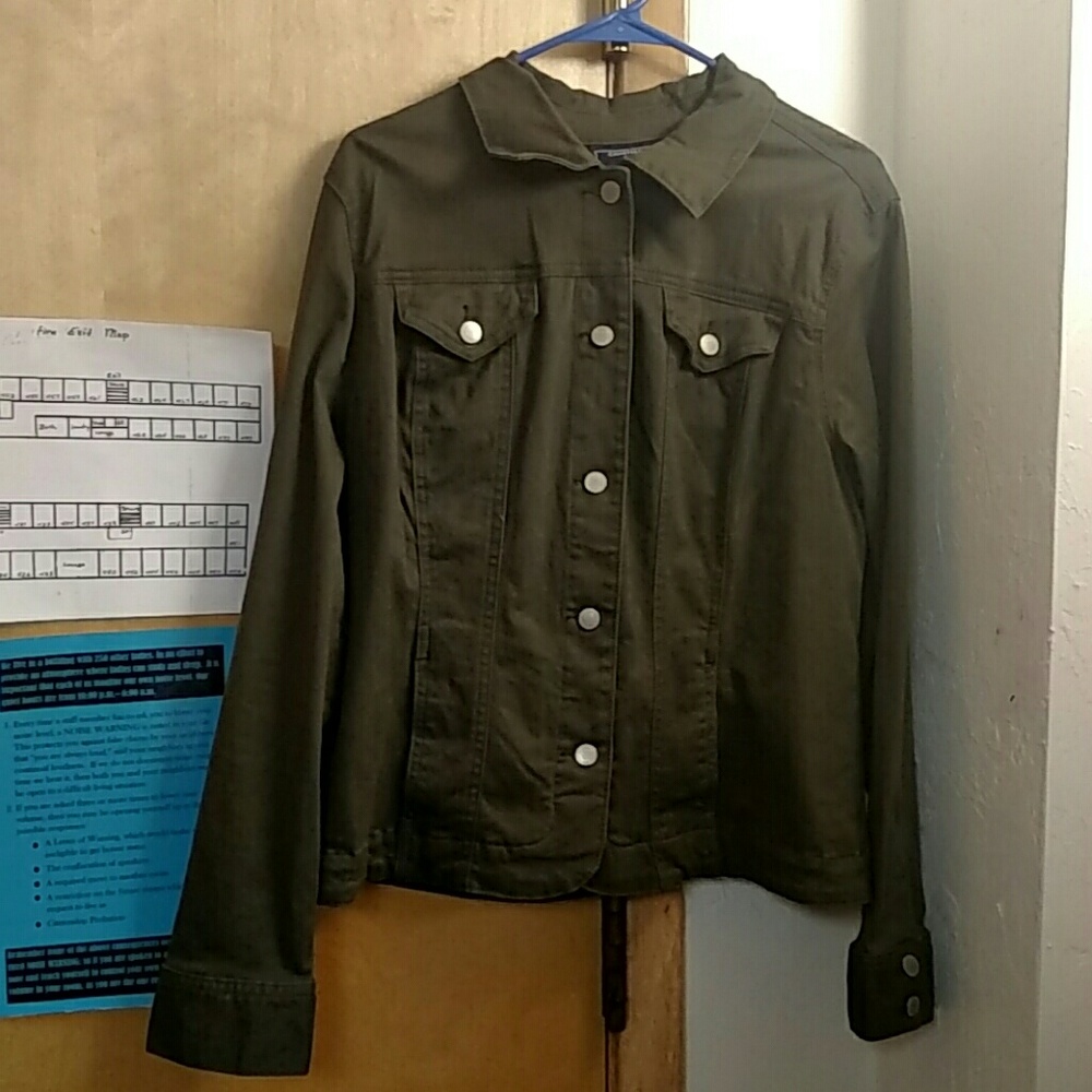Charter Club Army Green Jacket